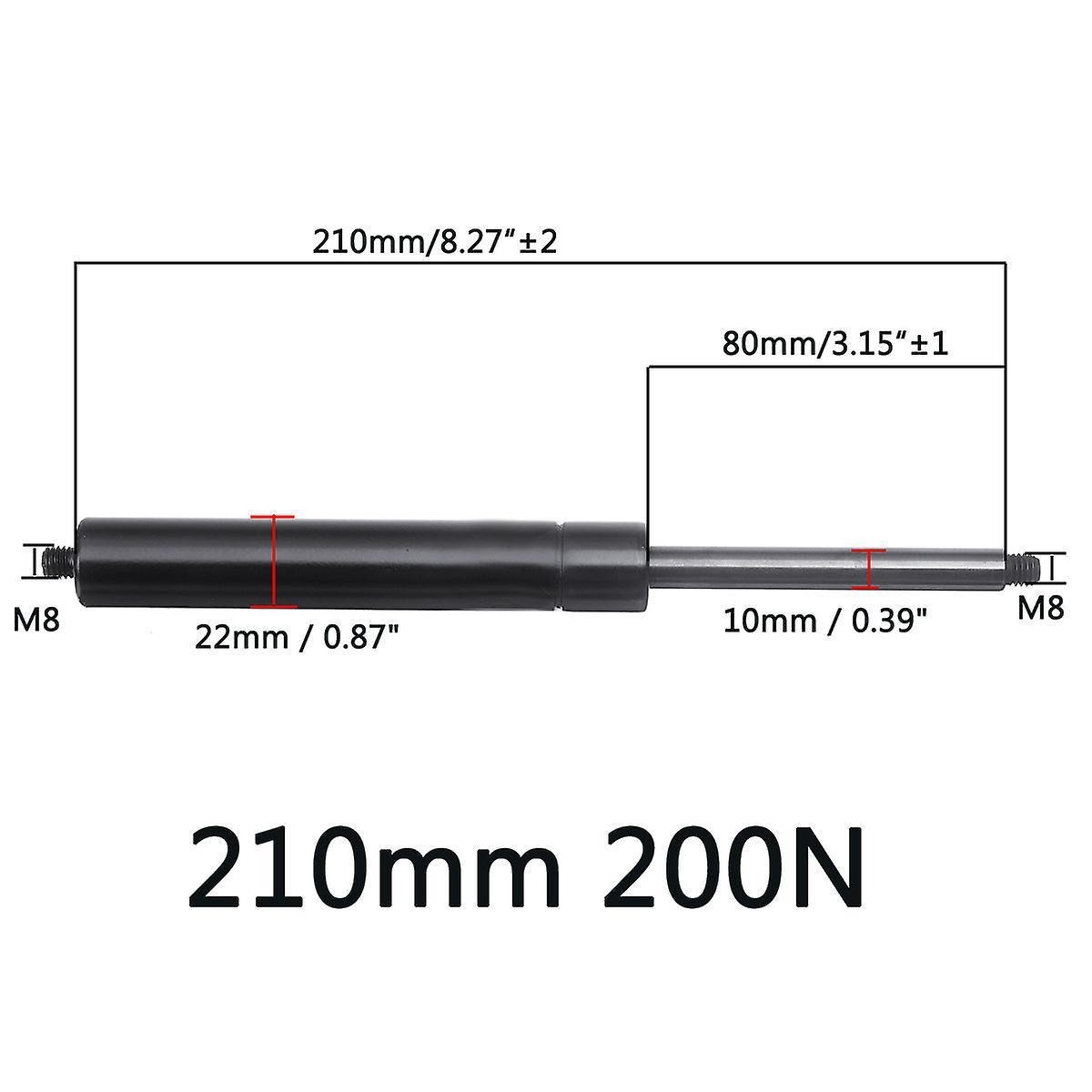 Ebox 200N Universal Gas Spring Lift Supports For Car, Rv, Caravan - Available In 210mm, 310mm, 410mm, 510mm, 610mm