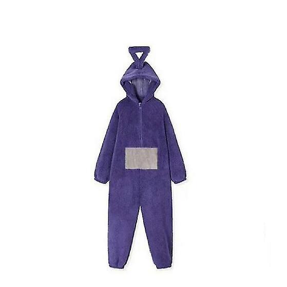 Unbrand Unisex Teletubbies Costumes Disi Onesies Lala Cosplay Pajamas Adult Pyjamas Animal Sleepwear Jumpsuit S Purple