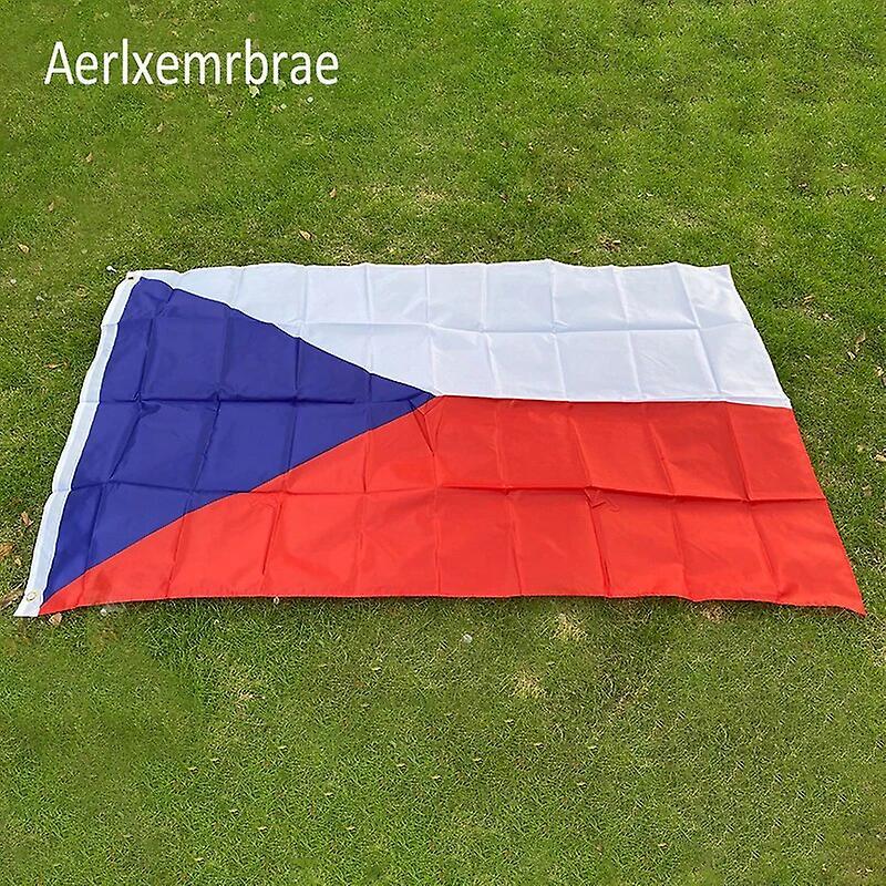 Scitoo Aerlxemrbrae Flag  90*150cm  Czech Flag Hanging Polyester National Flag Of Czech Republic Flag Blue and White Stripe 90 x 150cm