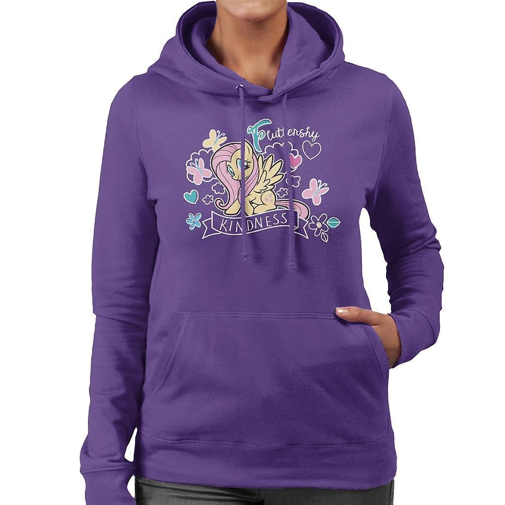 My Little Pony Fluttershy Full Of Kindness Women's Hooded Sweatshirt Purple XX-Large