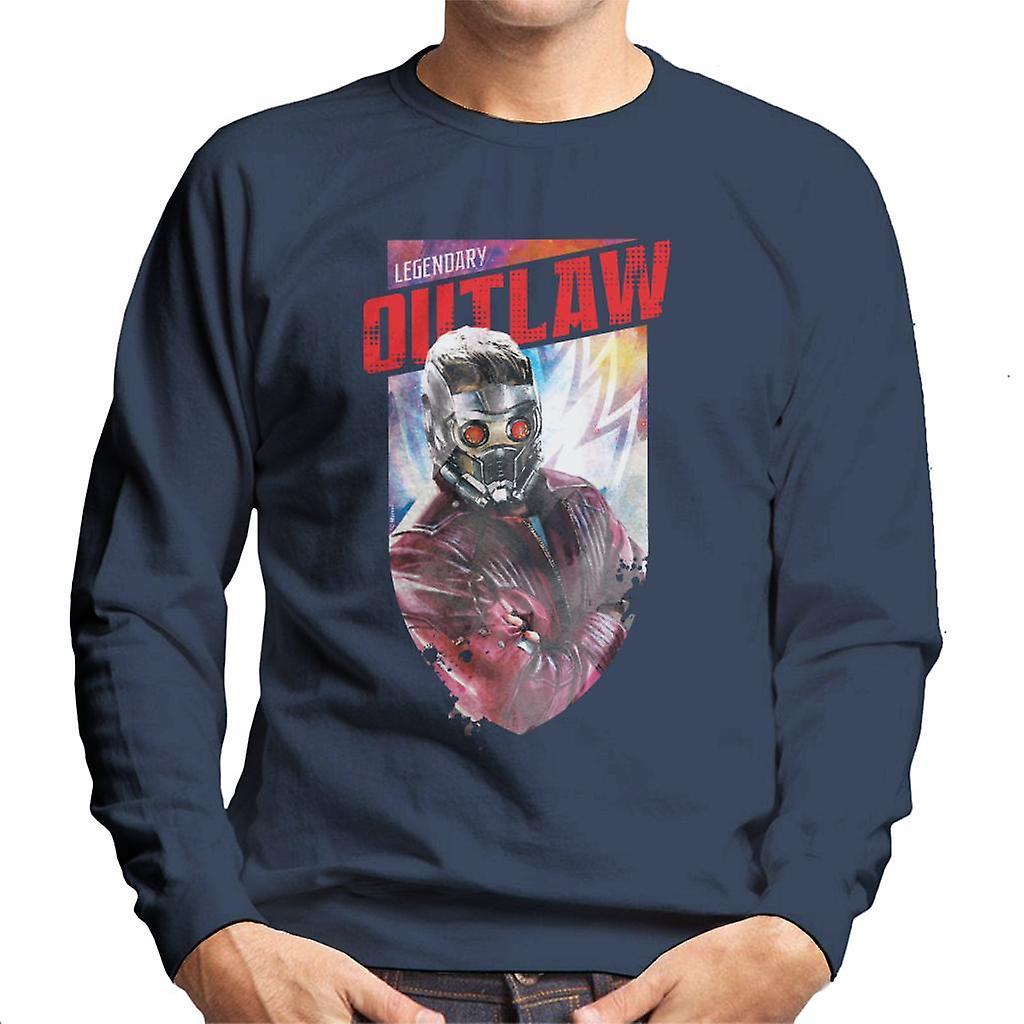 Marvel Guardians Of The Galaxy Vol 2 Legendary Outlaw Men's Sweatshirt Navy Blue Medium