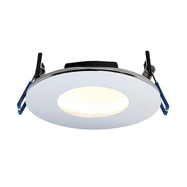 Saxby Lighting Orbitalplus Fire Rated Integrated LED 1 Light Bathroom Recessed Light Chrome Plate IP65