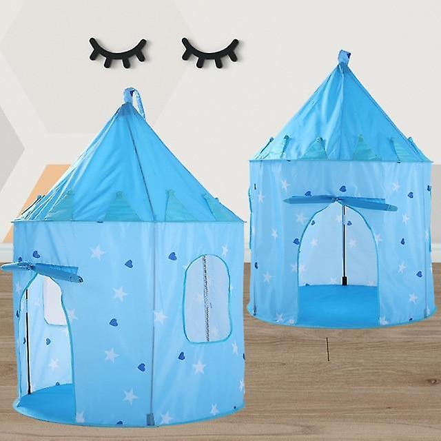 Slowmoose Kids Play Tent Ball - Portable Princess Castle Toy Blue Star