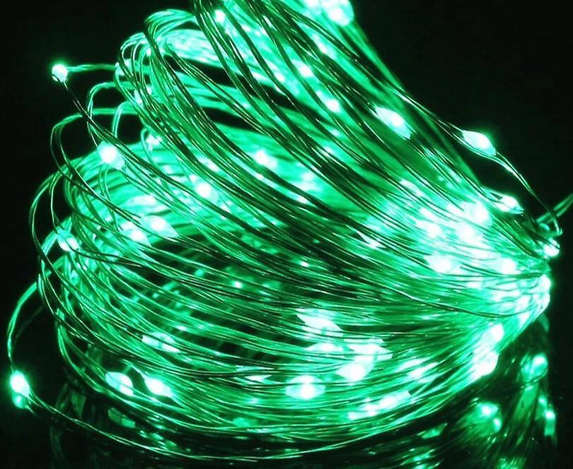 Slowmoose Dc 5v Usb Led String, Silver Wire, Waterproof - Fairy Light Garland Green 10M 100LEDs