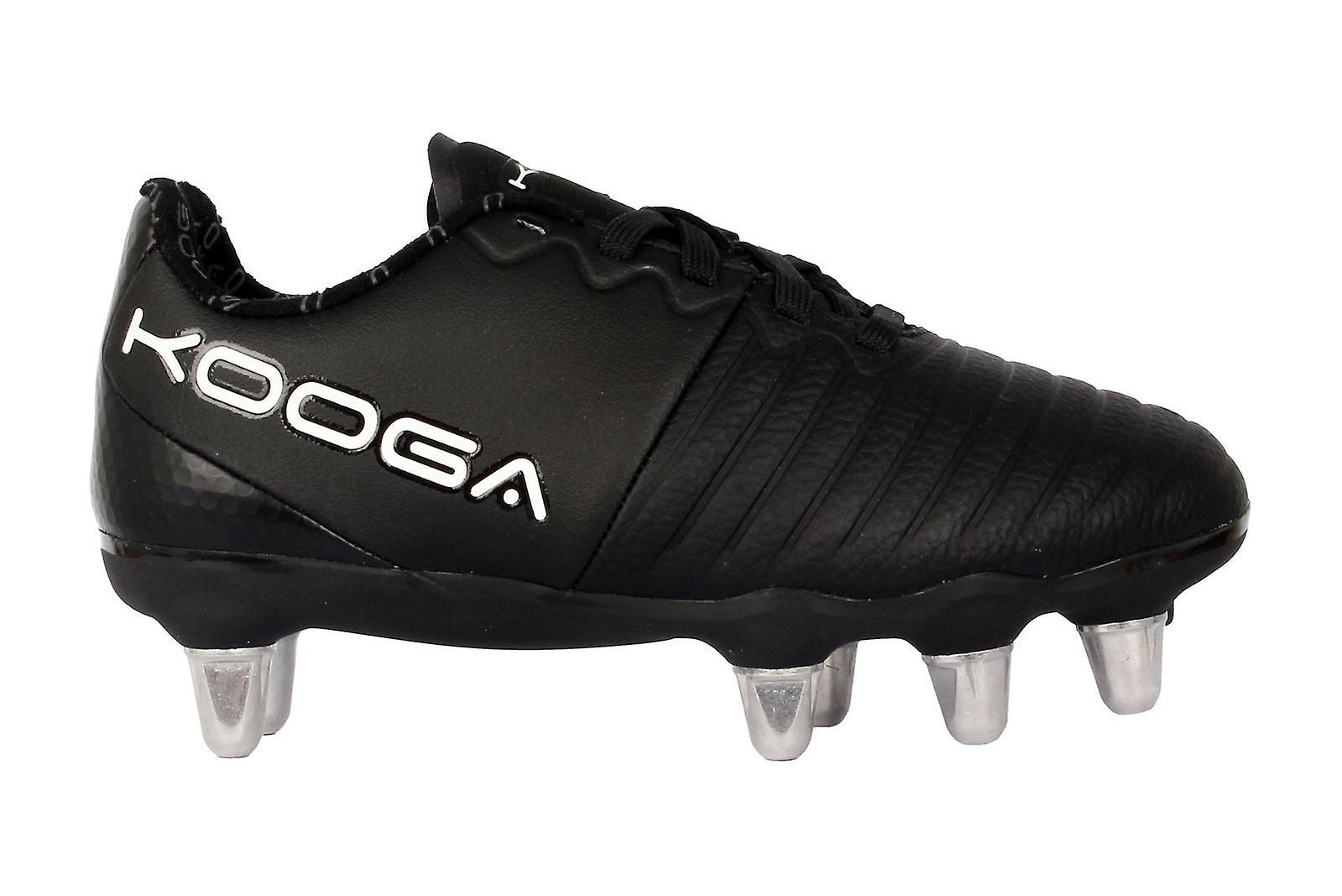 White Gold Rugby KooGa Power Boots Childrens Black/White UK 2