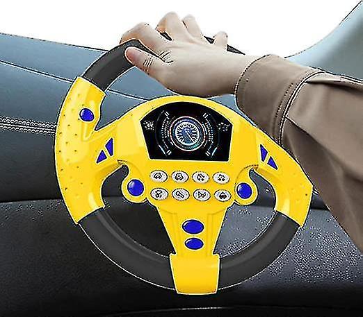 Skwtlv Steering Wheel Toy, Fun Creative Car Driving Toy With Sound And Light, Kids Electric Early Education Simulation Steering Wheel Toy For Boys ...