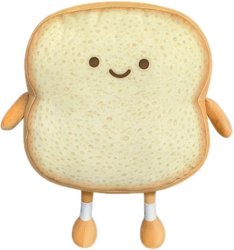 ILWHE Toast Cut Bread Cushion Bread Shape Plush Stuffed Toy Smile