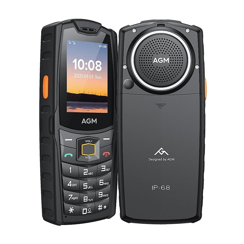 AGM M6 4G IP68 Push-Button Phones Keypad Phone 2500mAh Rugged Cellphone Dual SIM Feature Phone Black