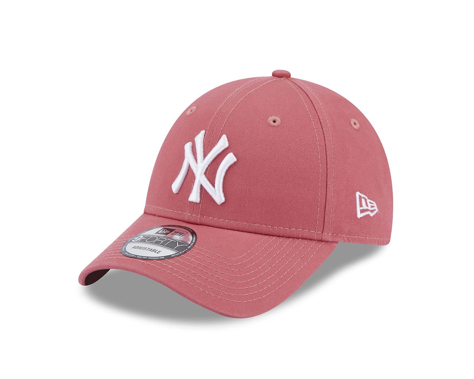 New Era Mens League Essential 940 Adjustable Cap ~ New York Yankees Pink One Size