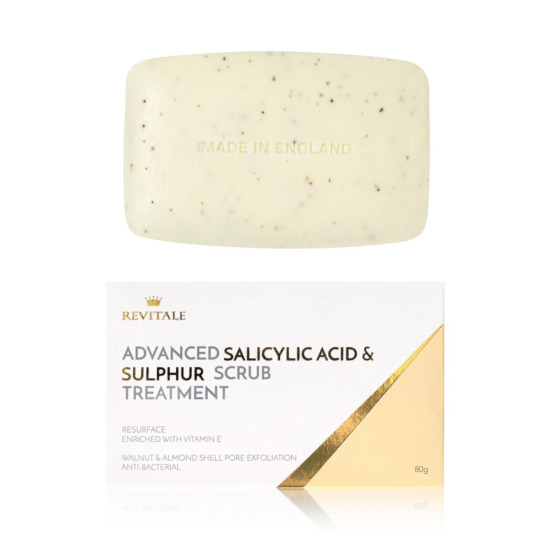 Revitale Advanced Salicylic Acid & Sulphur Scrub Treatment Soap 80g