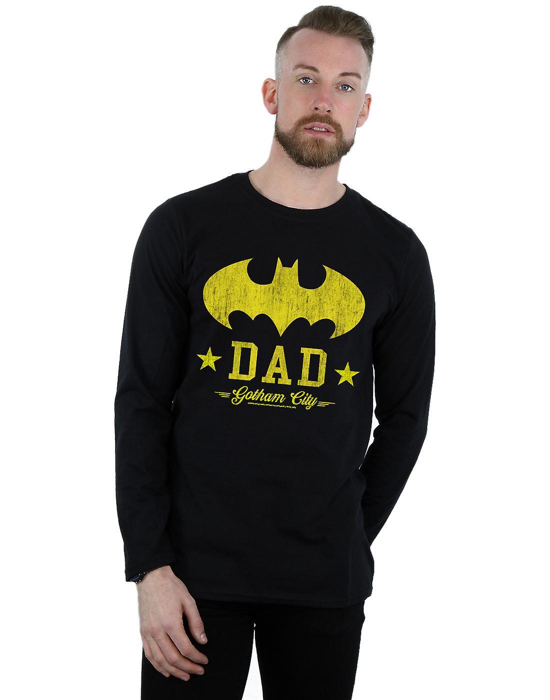 Absolute Cult DC Comics Men's Batman I Am Bat Dad Long Sleeved T-Shirt Black Large