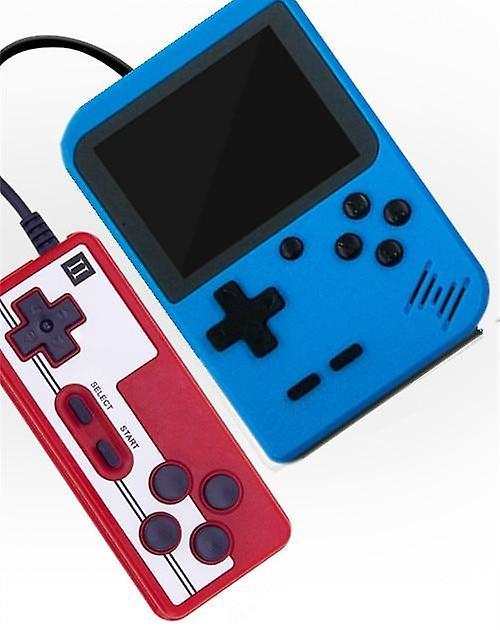 Slowmoose Mini Handheld Game Player Retro Console Player, 400 In 1 Games 8 Bit 3.0 Inch Blue With Gamepad