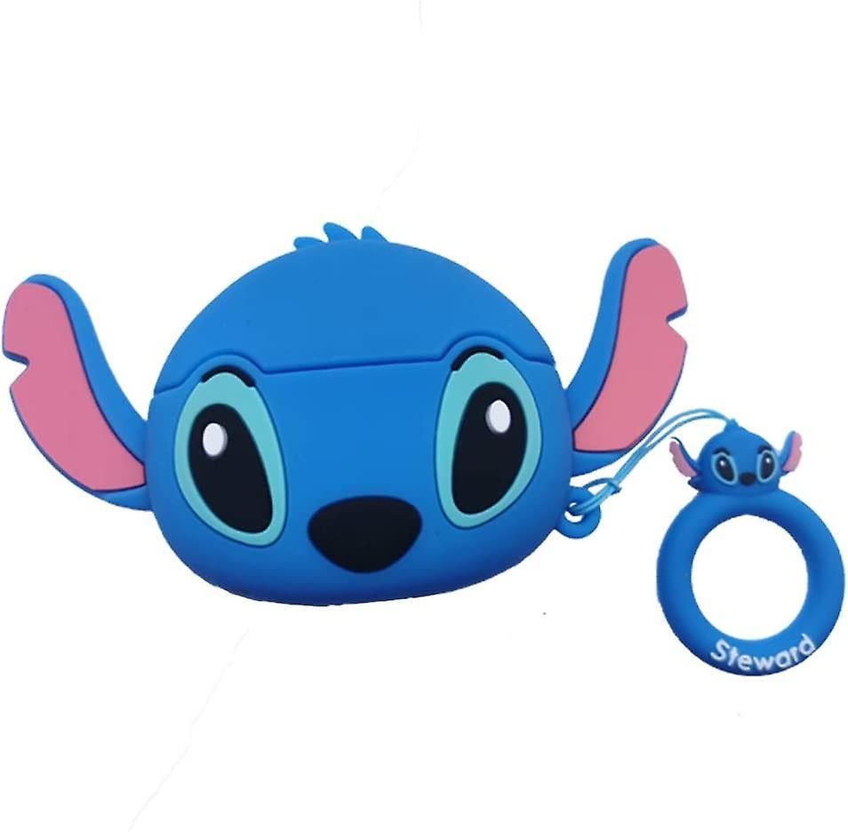 Heytea Compatible With Stitch Airpods Case Pro, Protective Silicone Cute Funny Kawaii For Stitch Airpods Case, Kids Teens Boys Girls Cartoon 3d Cov...