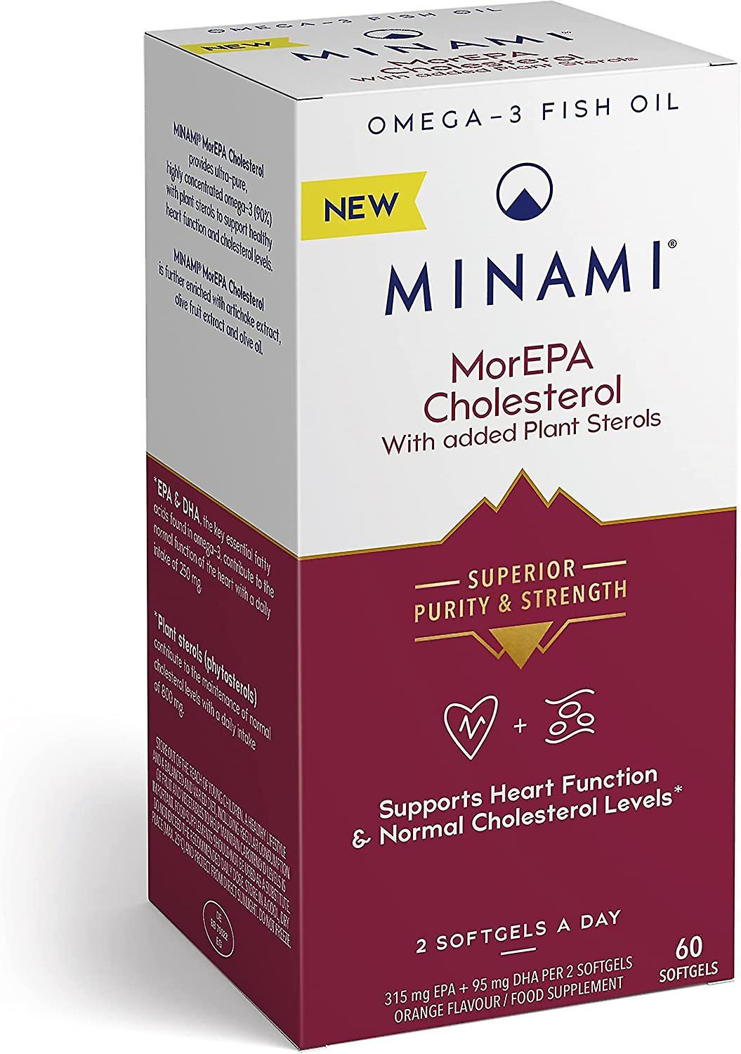 Minami Nutrition Minami MorEPA Cholesterol with Added Plant Sterols, 60 Capsules