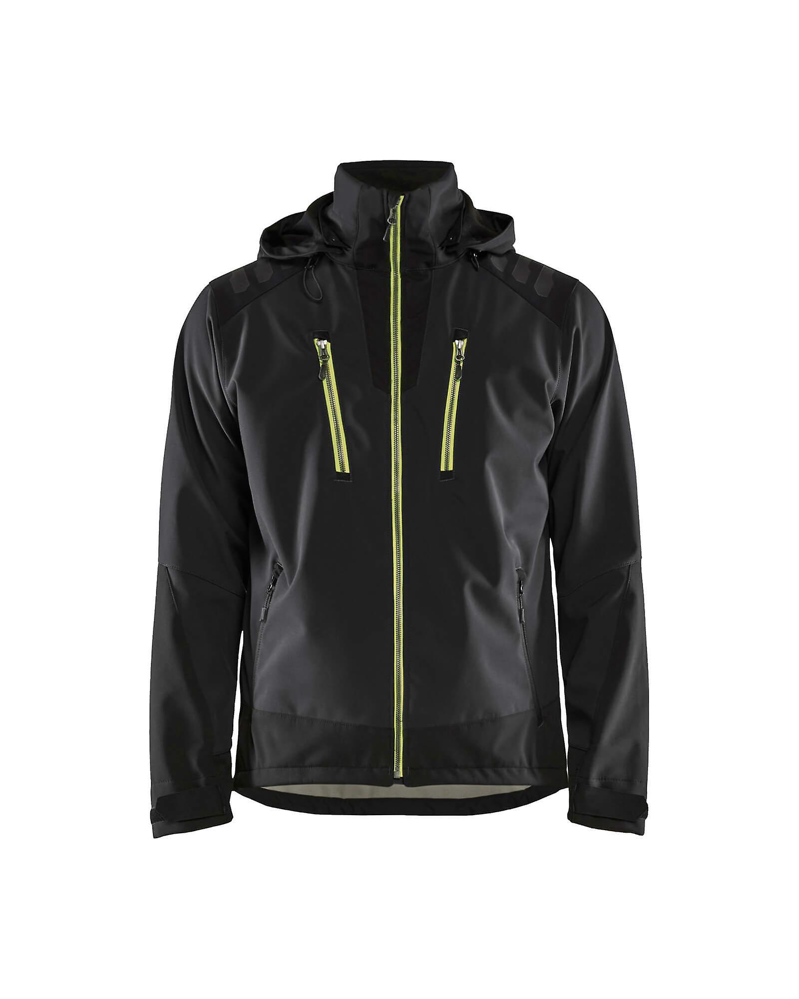 Blaklader 4749 softshell jacket waterproof - mens (47492513) Black/yellow S