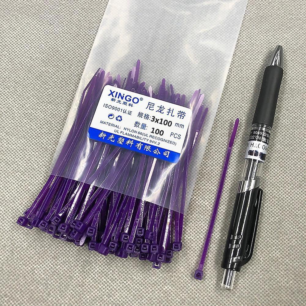 Slowmoose Self-locking Nylon Cable Zip Ties purple