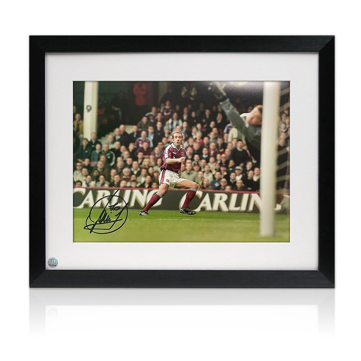 Exclusive Memorabilia Paolo Di Canio Signed West Ham United Football Photo. Framed