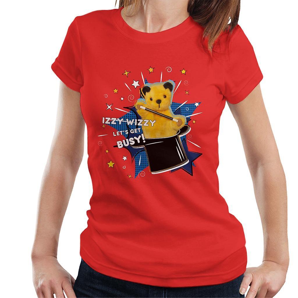 Sooty Top Hat Izzy Wizzy Let's Get Busy Women's T-Shirt Red Large