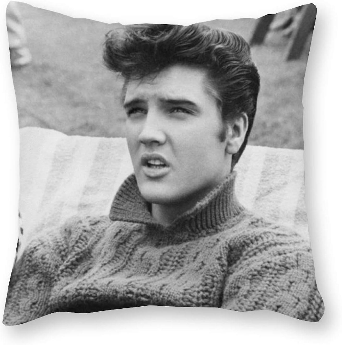 Kerota Elvis Presley Cushion Pillow - Pop Art - Canvas Pillowcase Single - Without Filling pad - 45x45cm (Cover only) -pl4106