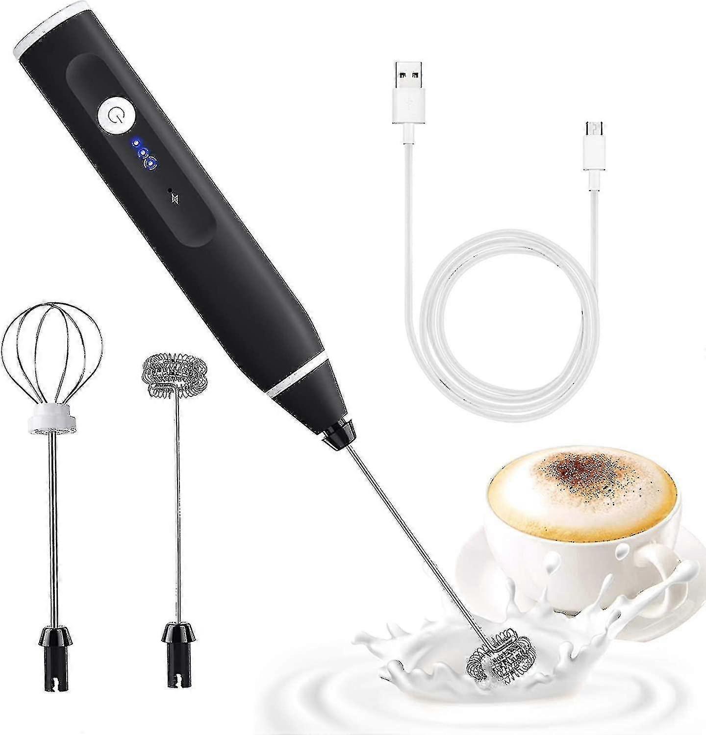 Electric Milk Fr With Double Whisk, Usb Recharable Milk Fr #YoGu