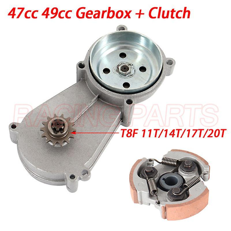 Fsu T8f 11 14 17 20 T 49cc Gear Box & Clutch With Keyway For 47cc 49cc Pocket Atv Mini Dirt Bike Moto Quad Motorcycle Parts 14T