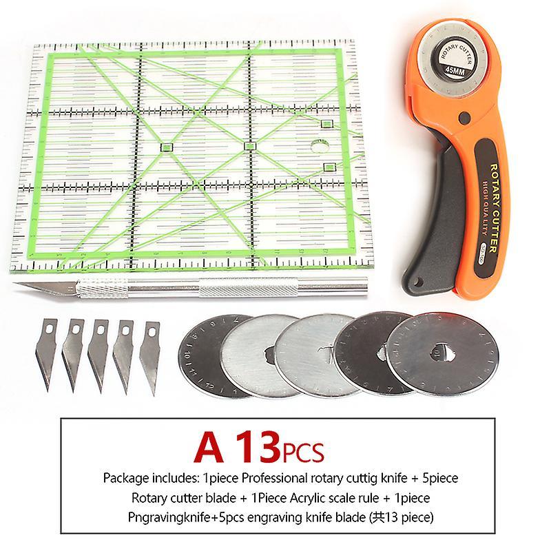 Huamade 45mm Leather Craft Rotary Cutter Leather Cutting Tool Set Fabric Circular Blade Knife Diy Patchwork Sewing Quilting Tool RX101 ZHU1