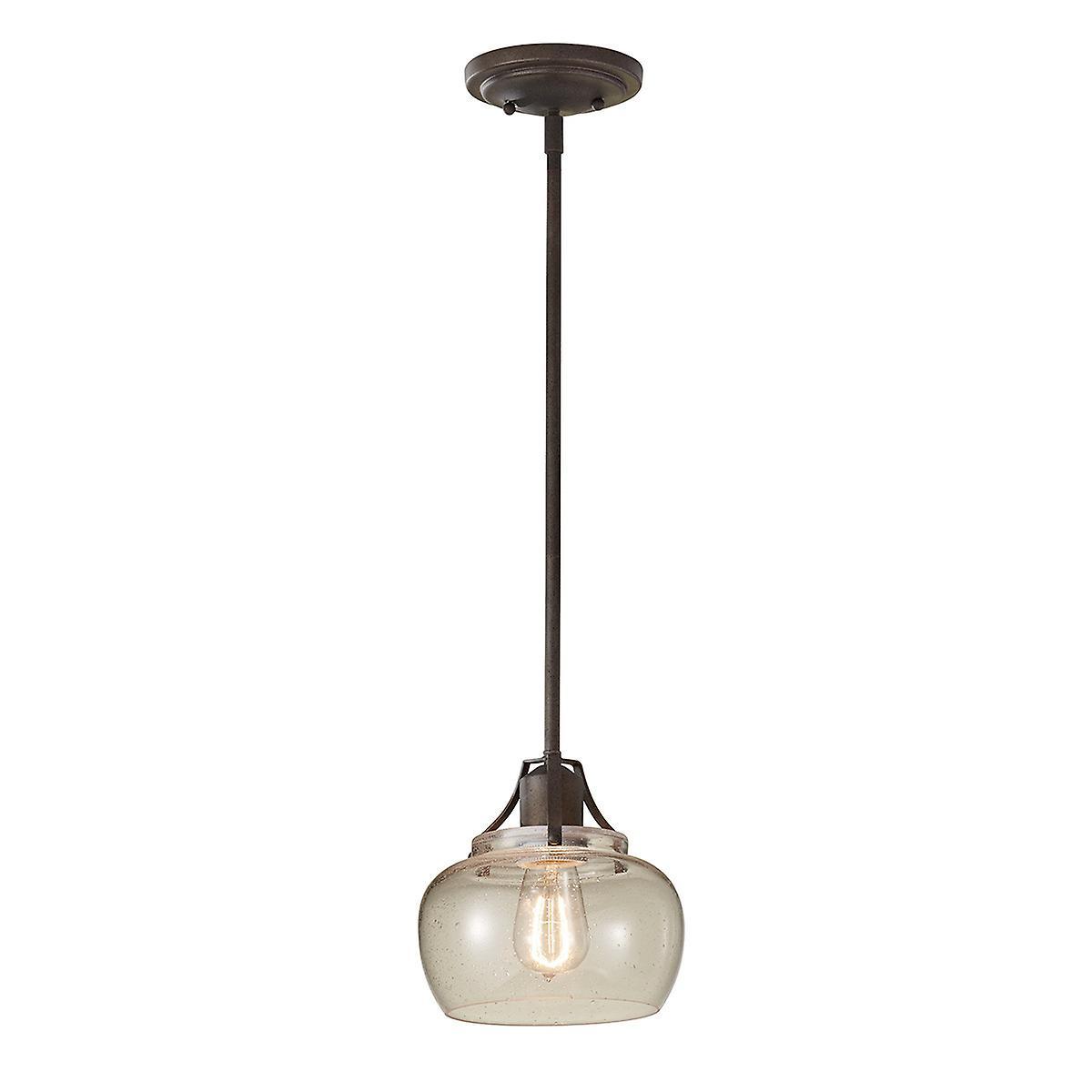 Urban Renewal 1 Light Dome Ceiling Mini Pendant Rust Iron E27