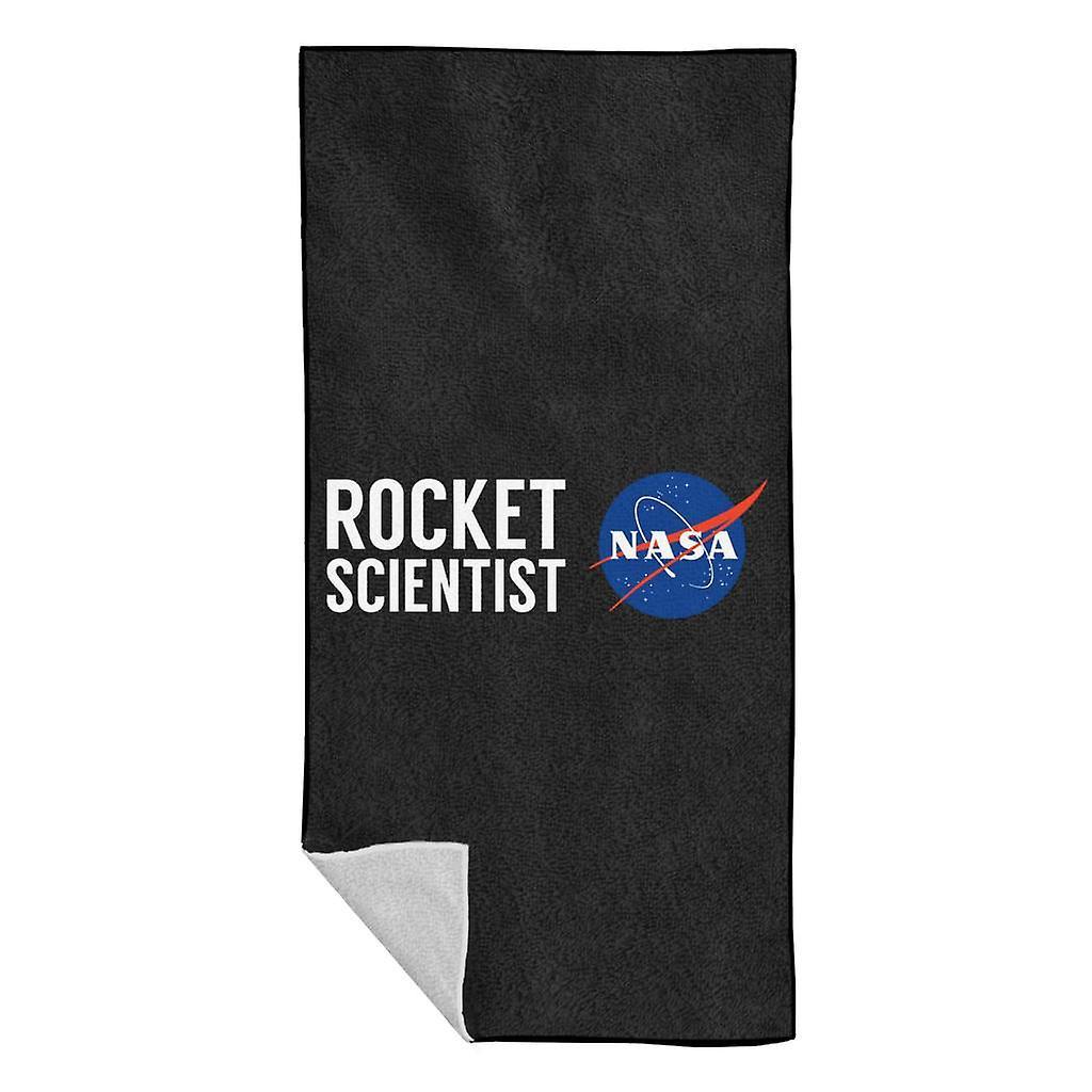 NASA Rocket Scientist Beach Towel Black 70 x 140cm