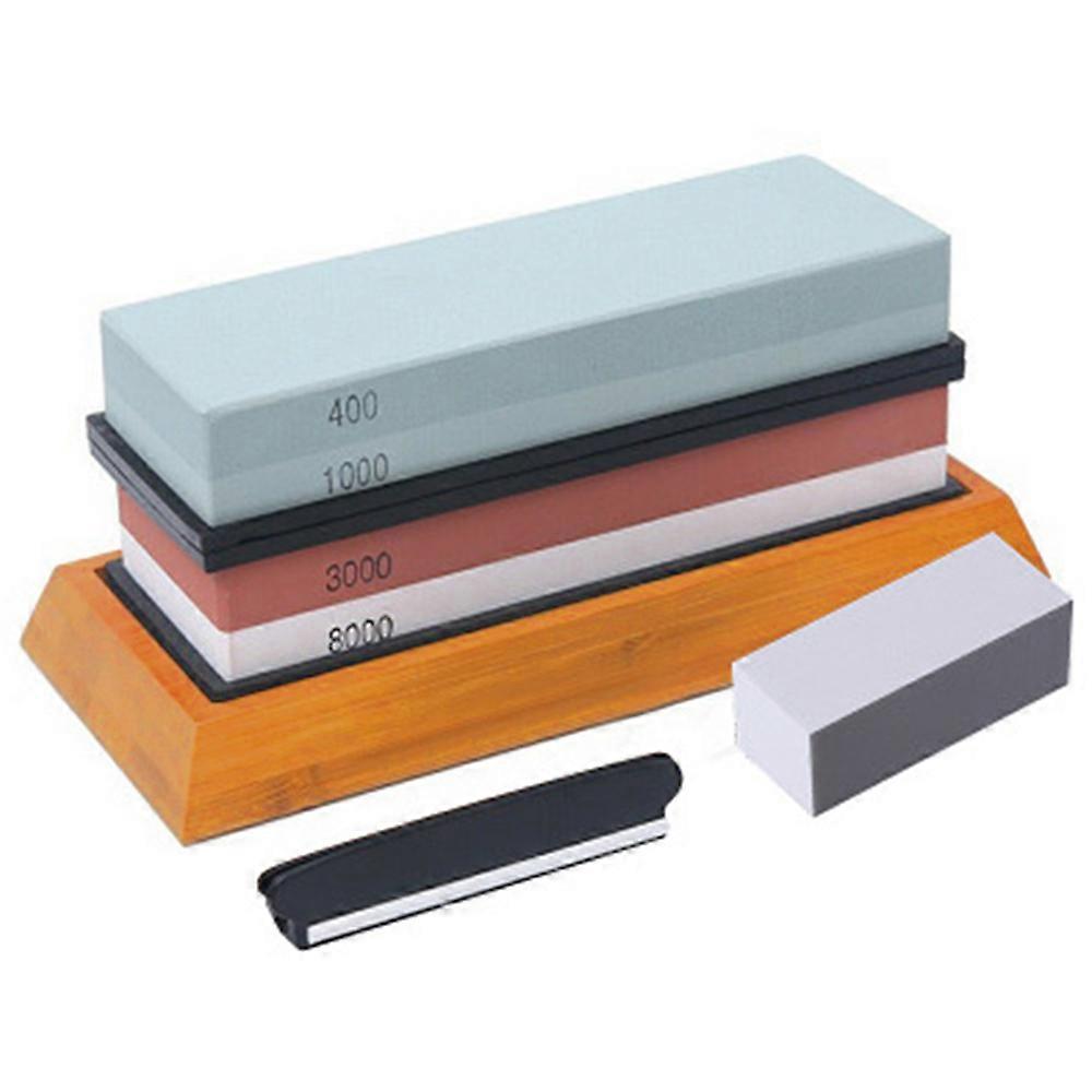 Whetstone Complete Knife Sharpening Stone Set, 4 Side Grit 400/1000 3000/8000