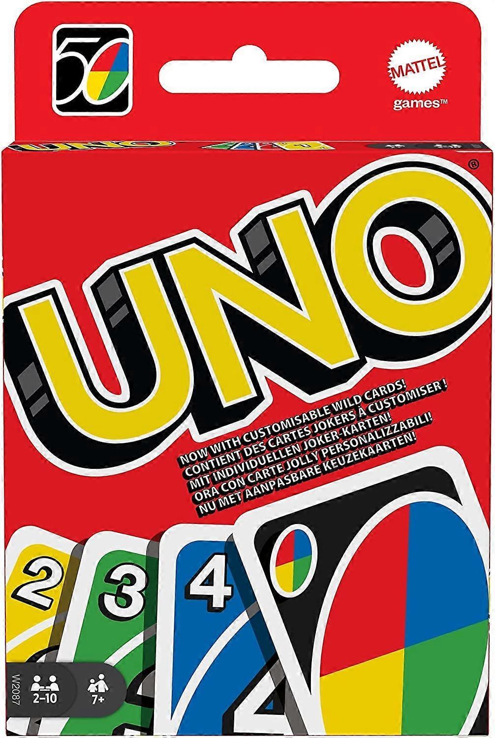 Kensty UNO - Classic Colour & Number Matching Card Game - 112 Cards - Customizable & Erasable Wild Cards