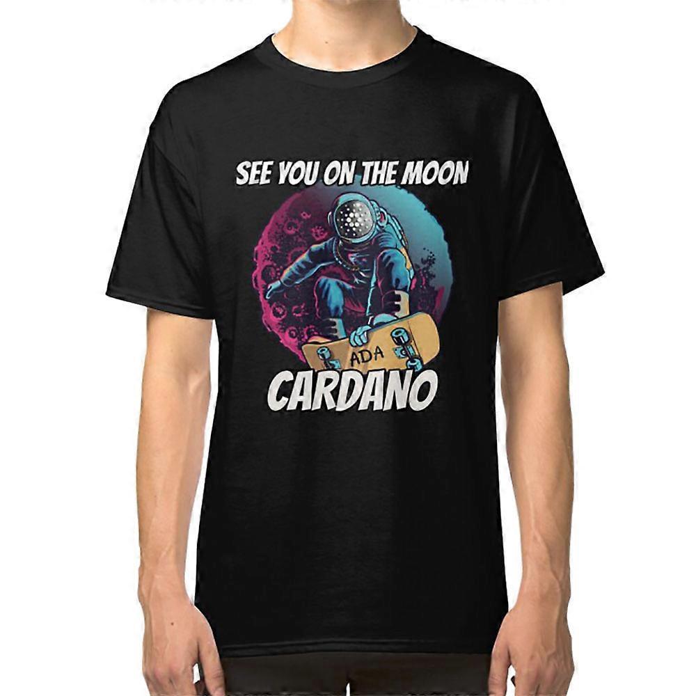 RockShark See You On The Moon Cardano ADA Cryptocurrency T-shirt Black M