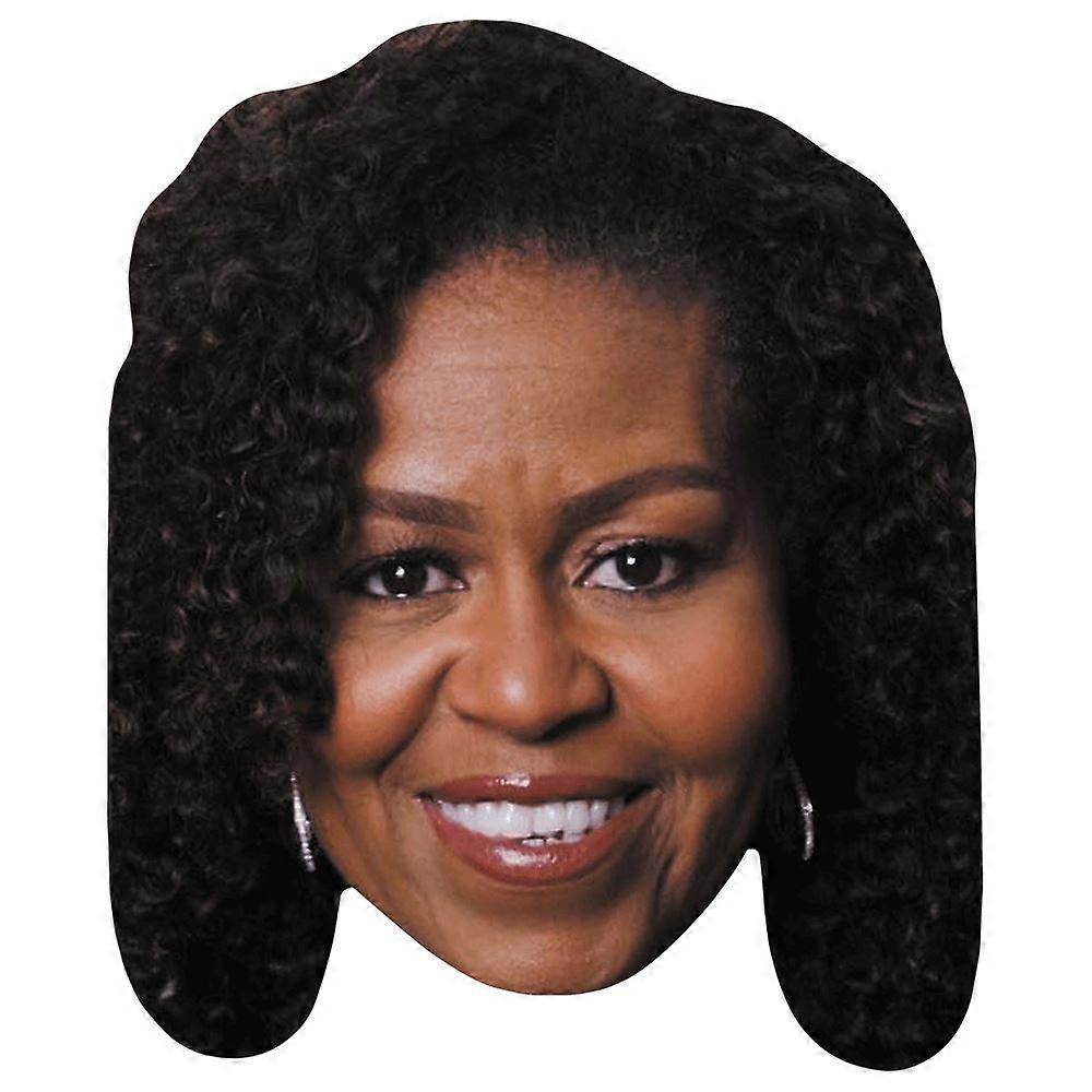 Celebrity Cutouts Michelle Obama (Smile) Celebrity Mask, Flat Card Face