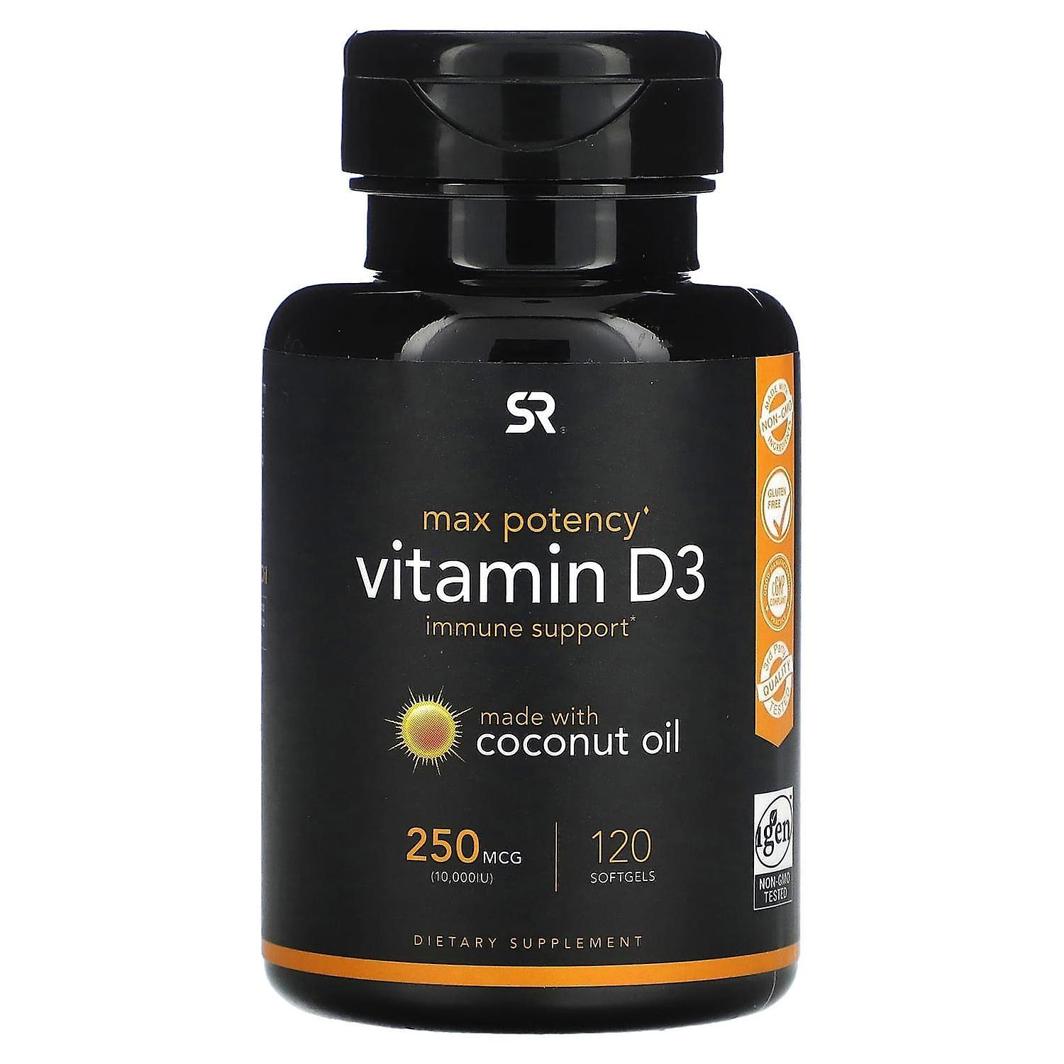 Sports Research, Vitamin D3, 250 mcg (10,000 IU), 120 Softgels