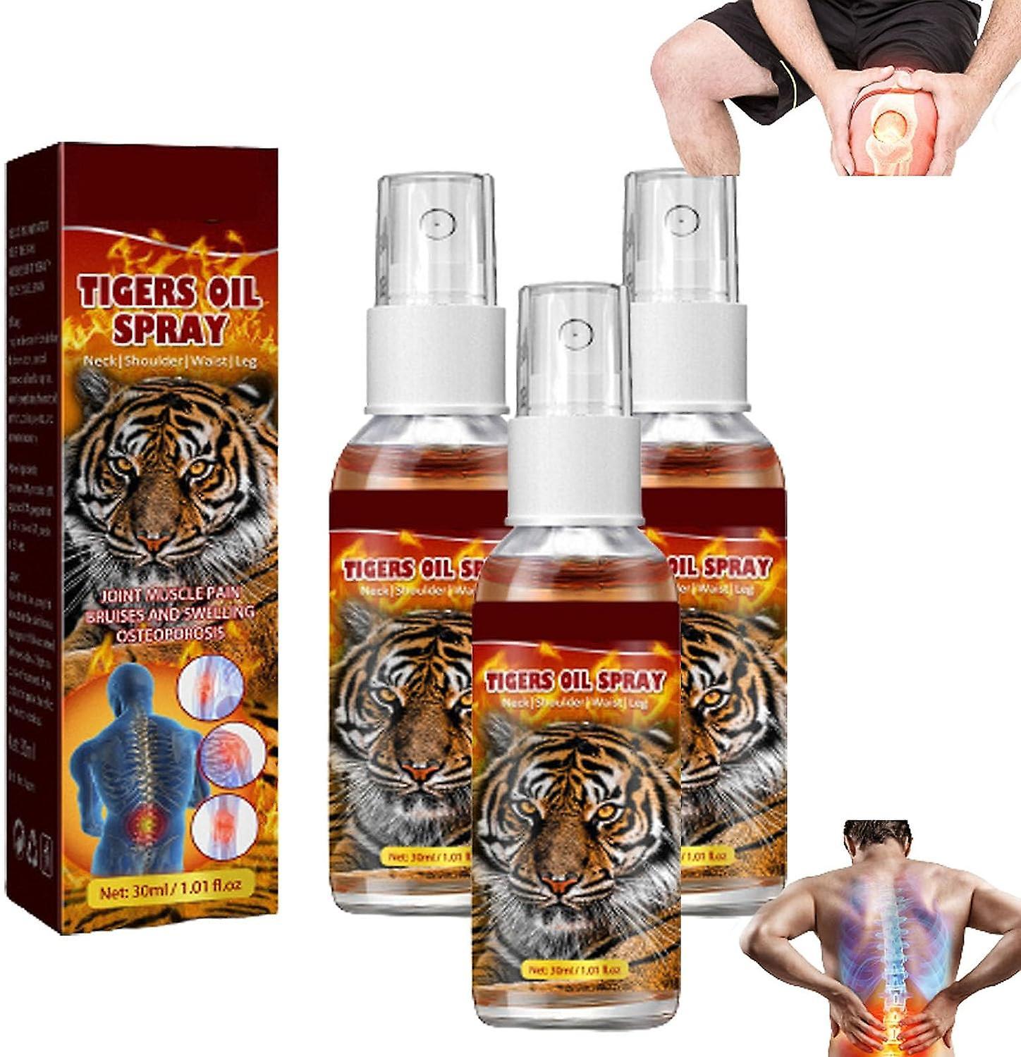 Frusde Tiger Oil Spray, Pain Relief Spray, Pain Relief Spray Thailand Tiger Oil Joint Body Pain Relief Spray Relieve Muscle Cervical Lumbar Pain 3pcs