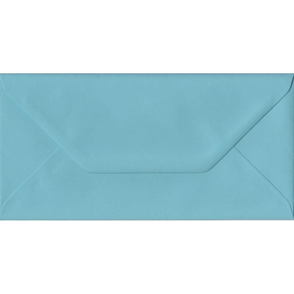 ColorSono Pastel Blue Gummed DL Coloured Blue Envelopes. 100gsm FSC Sustainable Paper. 110mm x 220mm. Banker Style Envelope. 50