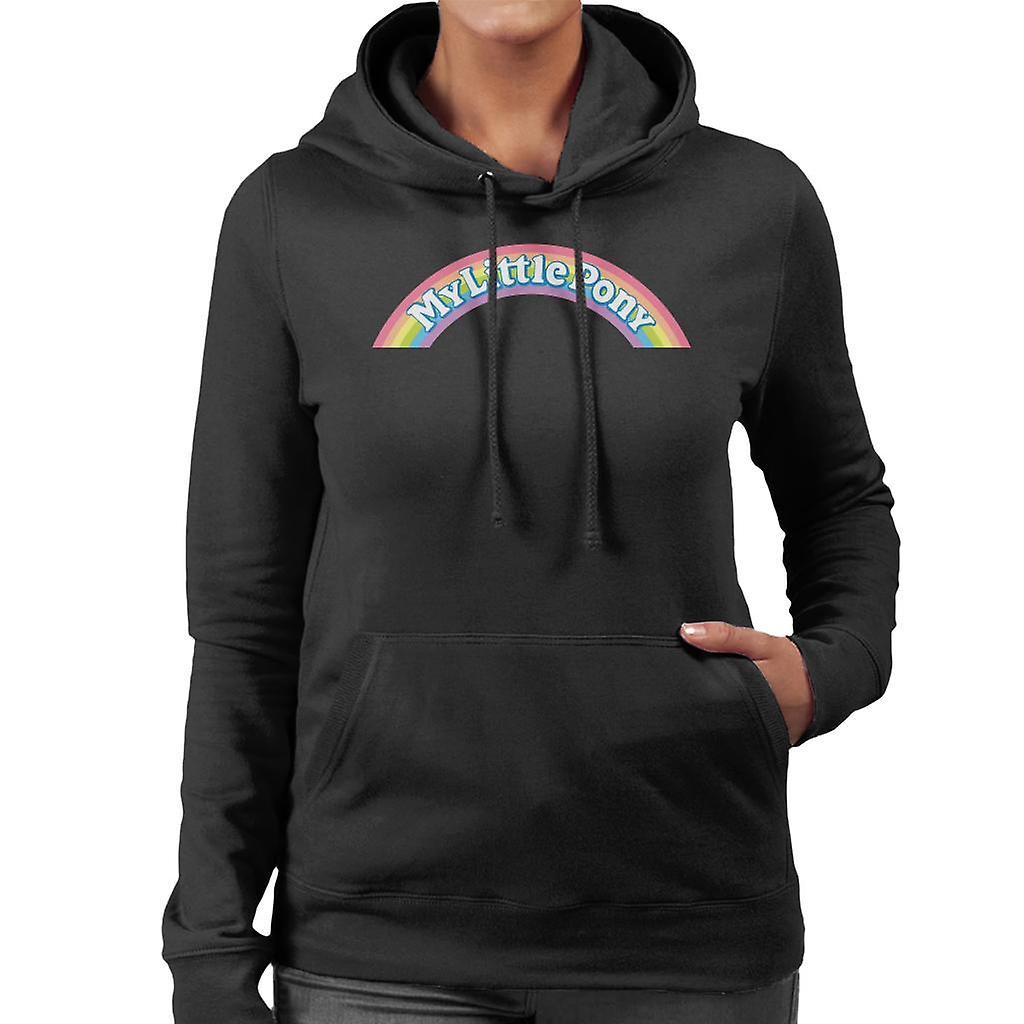 My Little Pony Rainbow Logo Women's Hooded Sweatshirt Black Small