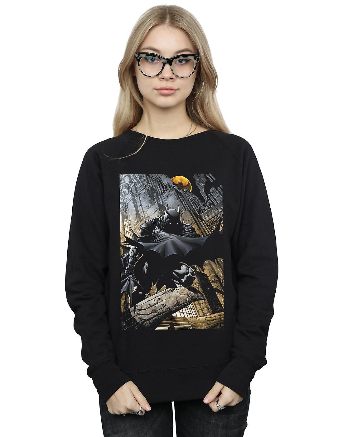 Absolute Cult DC Comics Women's Batman Night Gotham City Sweatshirt White XX-Large