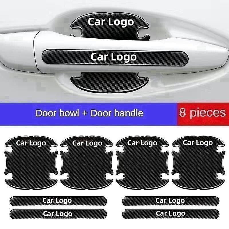 Vehicles & Parts Car Door Handle Bowl Scratch Protector Carbon Fiber Stickers Rearview Mirror Protection Strip For Car Auto Accessories Vehicle Dec...