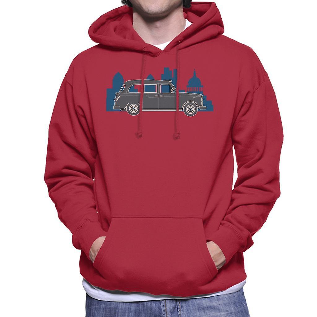 London Taxi Company TX4 Within The City Men's Hooded Sweatshirt Cherry Red Medium