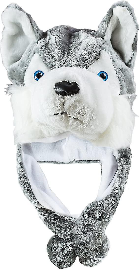 Cryin Husky Timber Wolf Plush Winter Hat