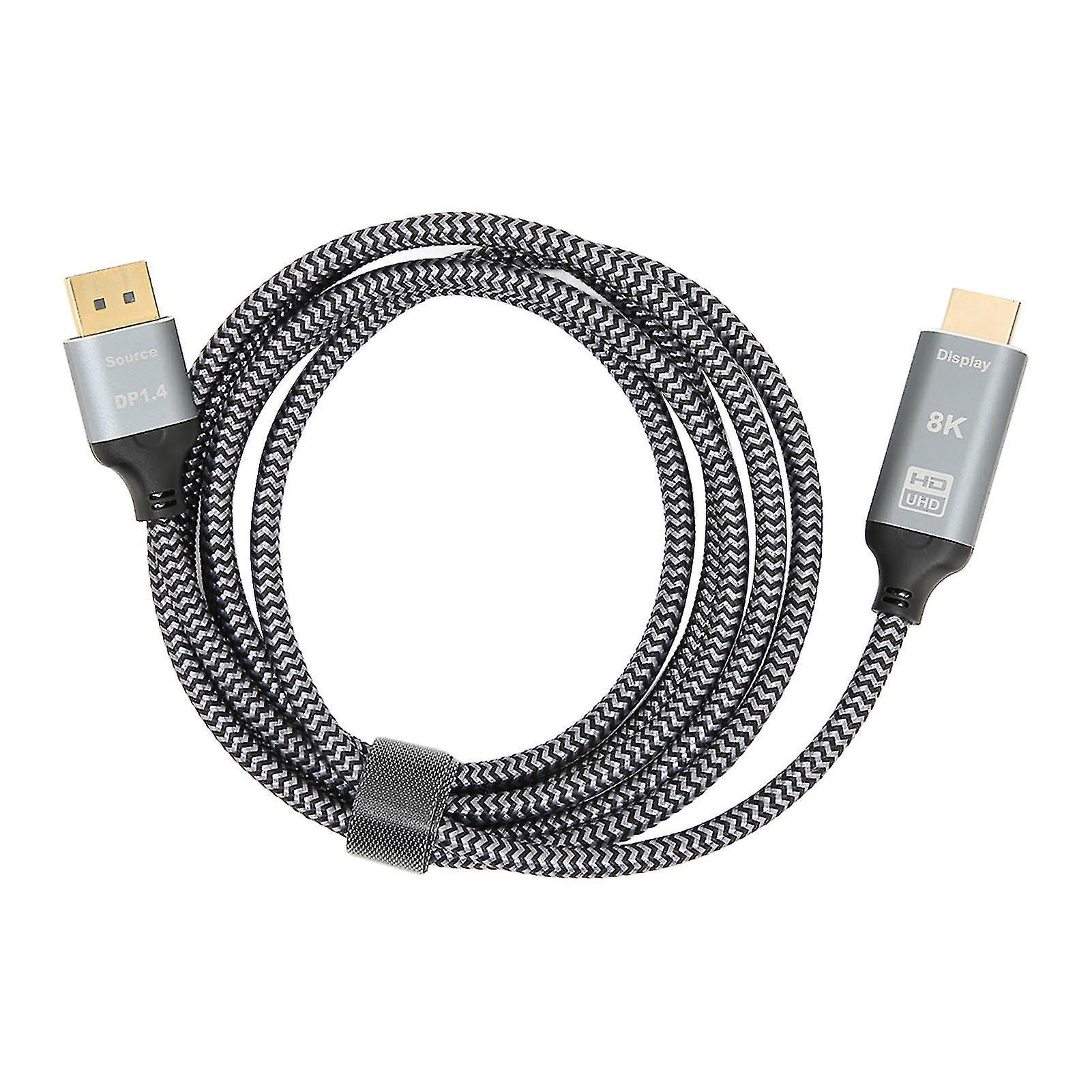 DisplayPort 1.4 to HDMI 2.1 Adapter Cable DisplayPort to HDMI 2.1 Adapter Cable for 8K Displays