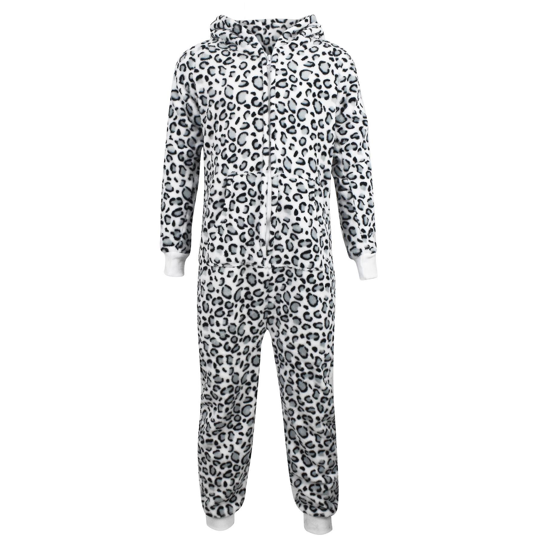 A2Z 4 Kids Unisex Leopard Snow Printed Loungewear Onesie 11-12 Years