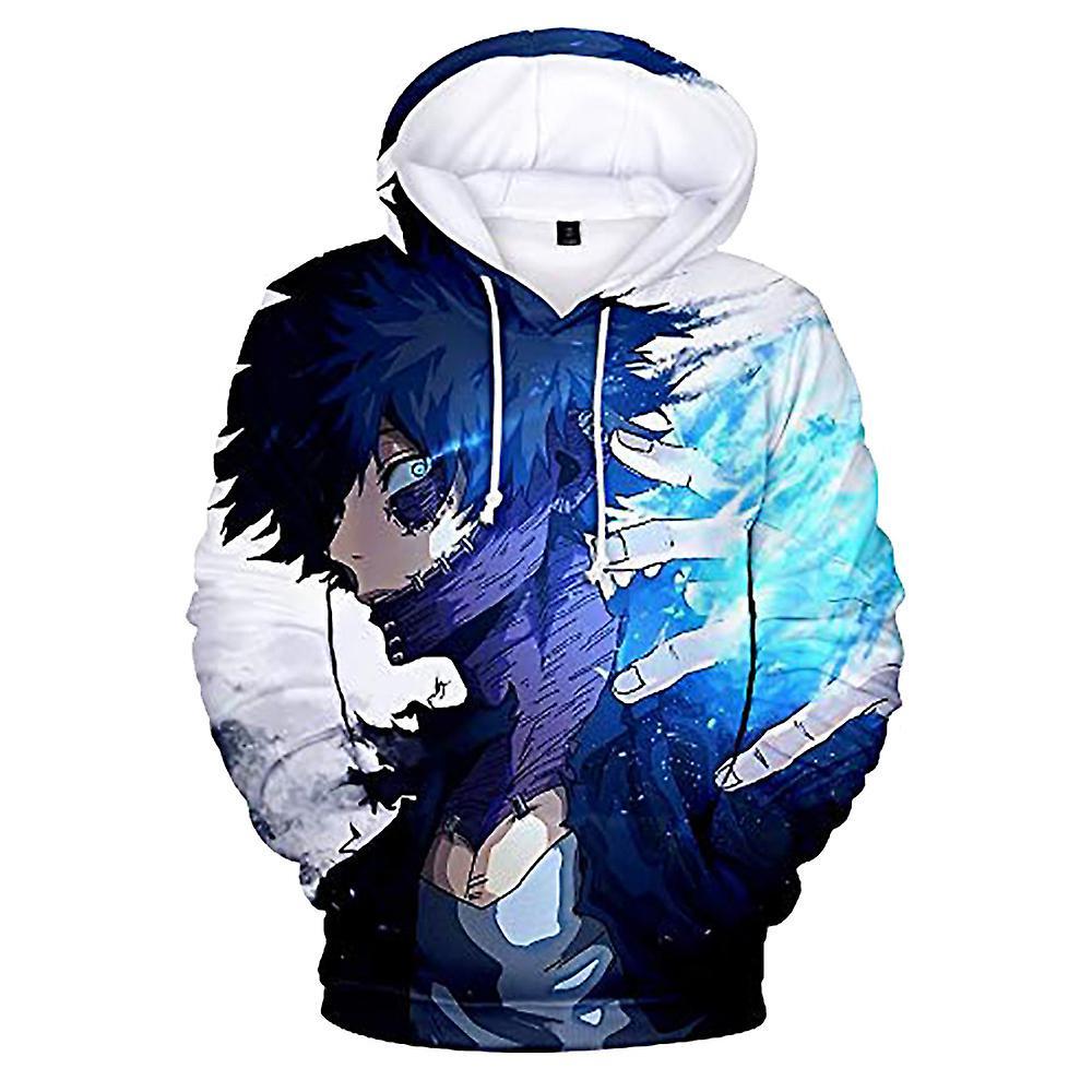 Waytogo My Hero Academia Anime Hoodies Unisex Halloween Cosplay Hooded Pullover Sweatshirt Tops Fans Gift B S