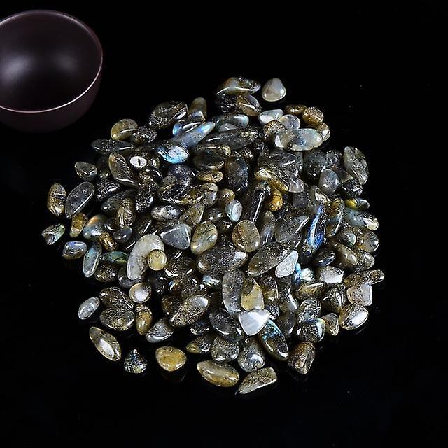 Slowmoose Natural Colorful Crystal Gravel Healing Energy Mineral Stone - Aquarium Home Labradorite 50g