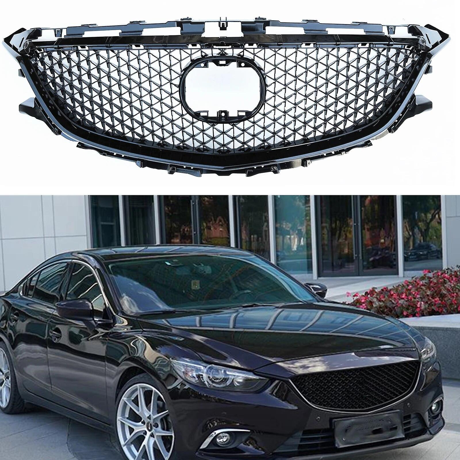 Sanxing Front Grille Racing Grills For Mazda 6 2014-2016 2015 Honeycomb Style Black Car Upper Bumper Hood Intake Cover Mesh Kit Grid