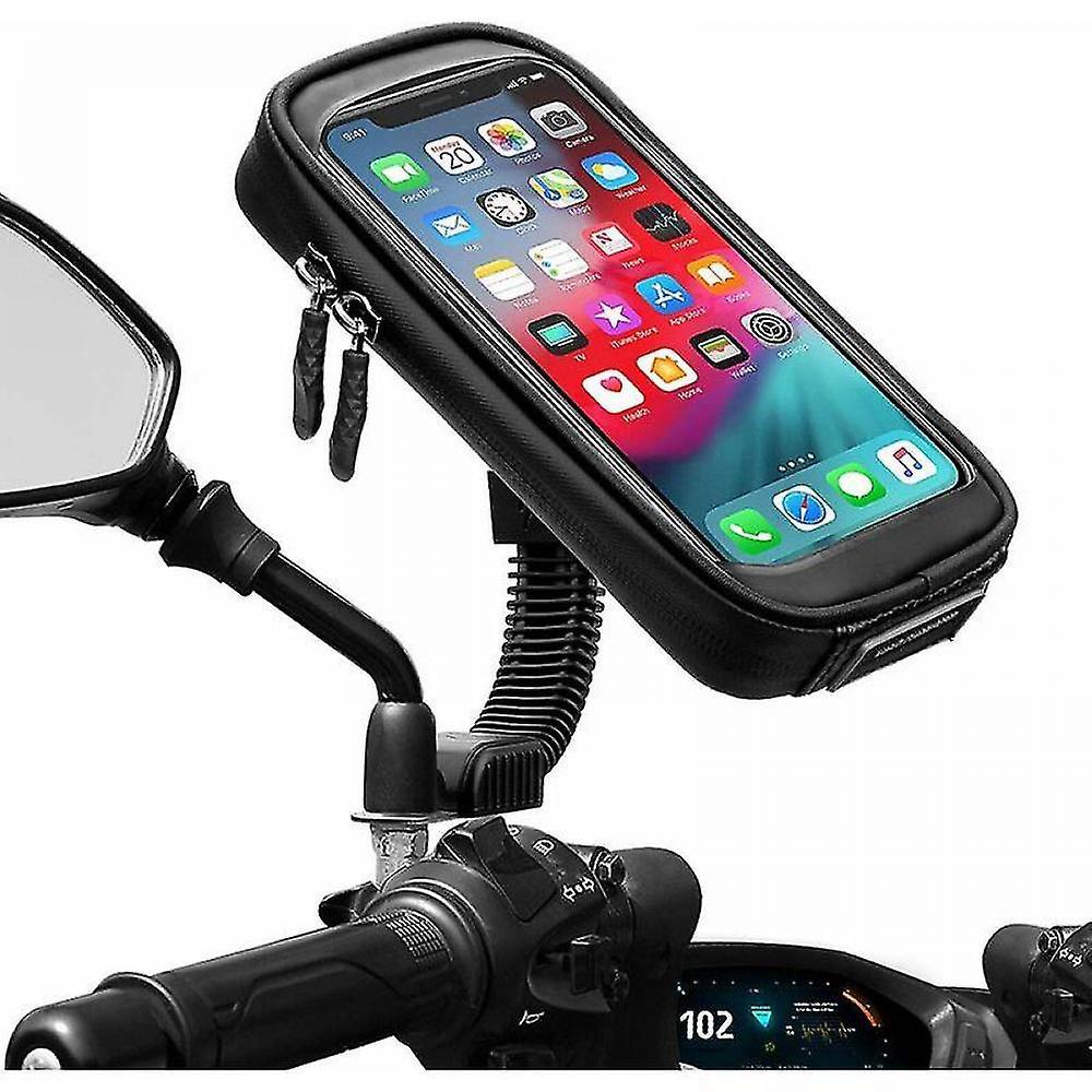 Hgxs Waterproof Motorcycle Phone Holder 360 Rotation Motorcycle Scooter Smartphone Holder With Rain Cover Phone Holder AgV FY[