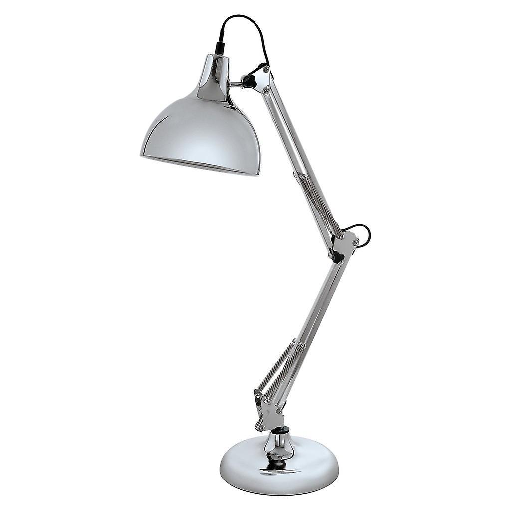 Eglo Lighting Borgillio 1 Light Adjustable Table Lamp Chrome, E27