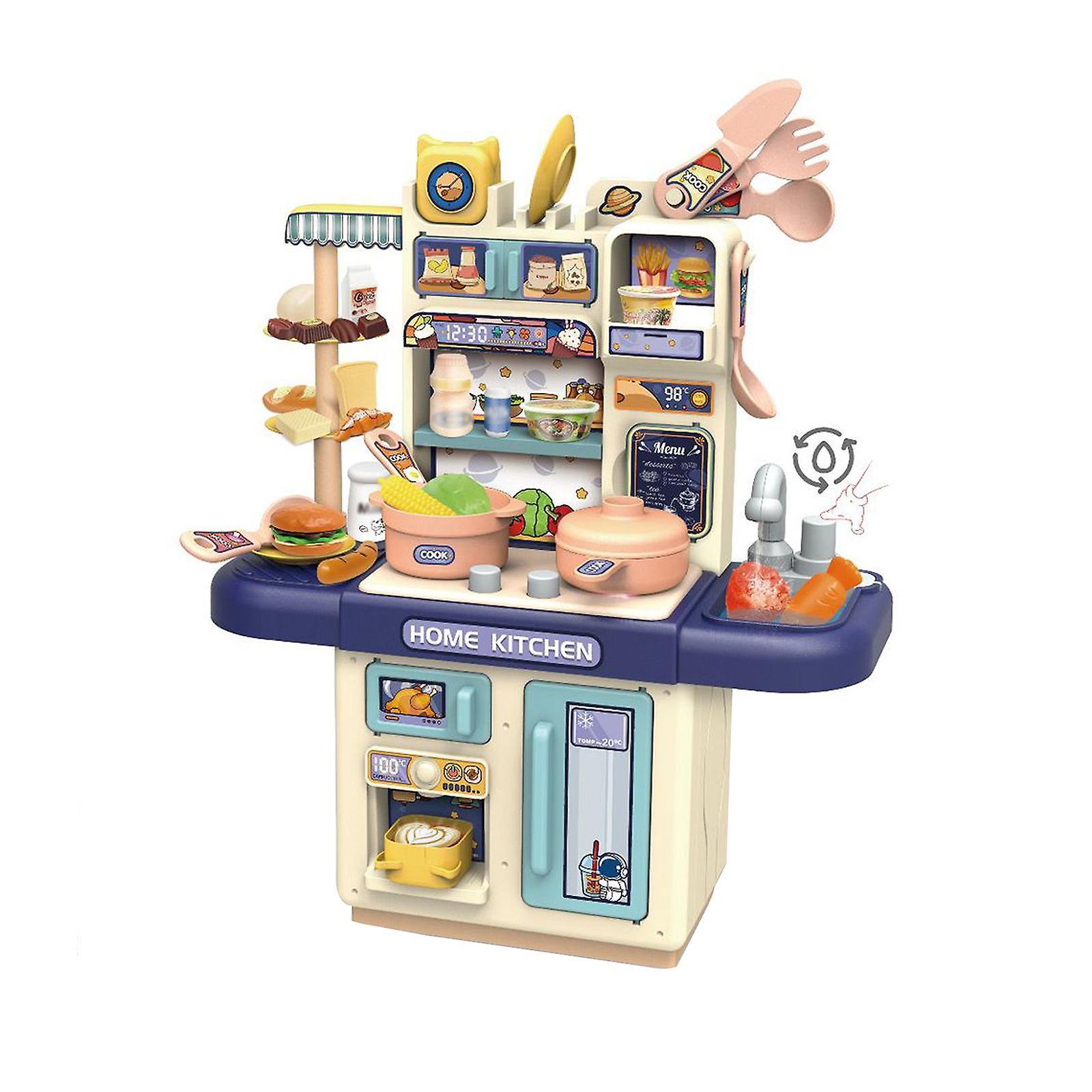 Taishh Kitchen Play Set With Accessories- Mini Kitchen Set With Realistic Light Sound - Indoor Games Kitchen Cooking Playset - Toys For Toddlers Ch...