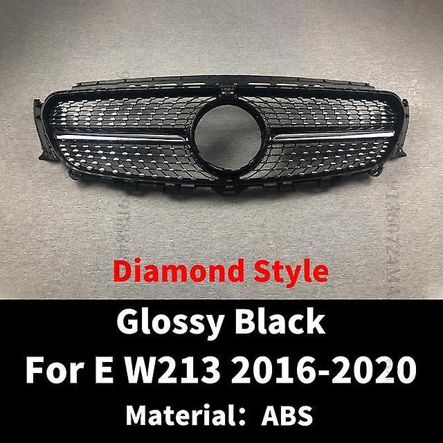 Auto Parts Front Bumper Grille Hood Grill For Mercedes W213 C238 A238 E Class E300 E200 E260 2016-2020 Perfect Match E63 Gt Diamond Style Diamond G...