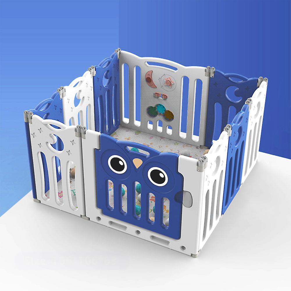 Living And Home 10 Panel Foldable Baby Playpen Toddler Play Fence Gate Activity Center Blue/Pink